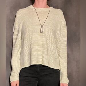 Cotton On Light Sage Green Ribbed Knit Long Sleeve Top